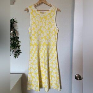 Etcetera Yellow and White Flower Dress - Size Medium